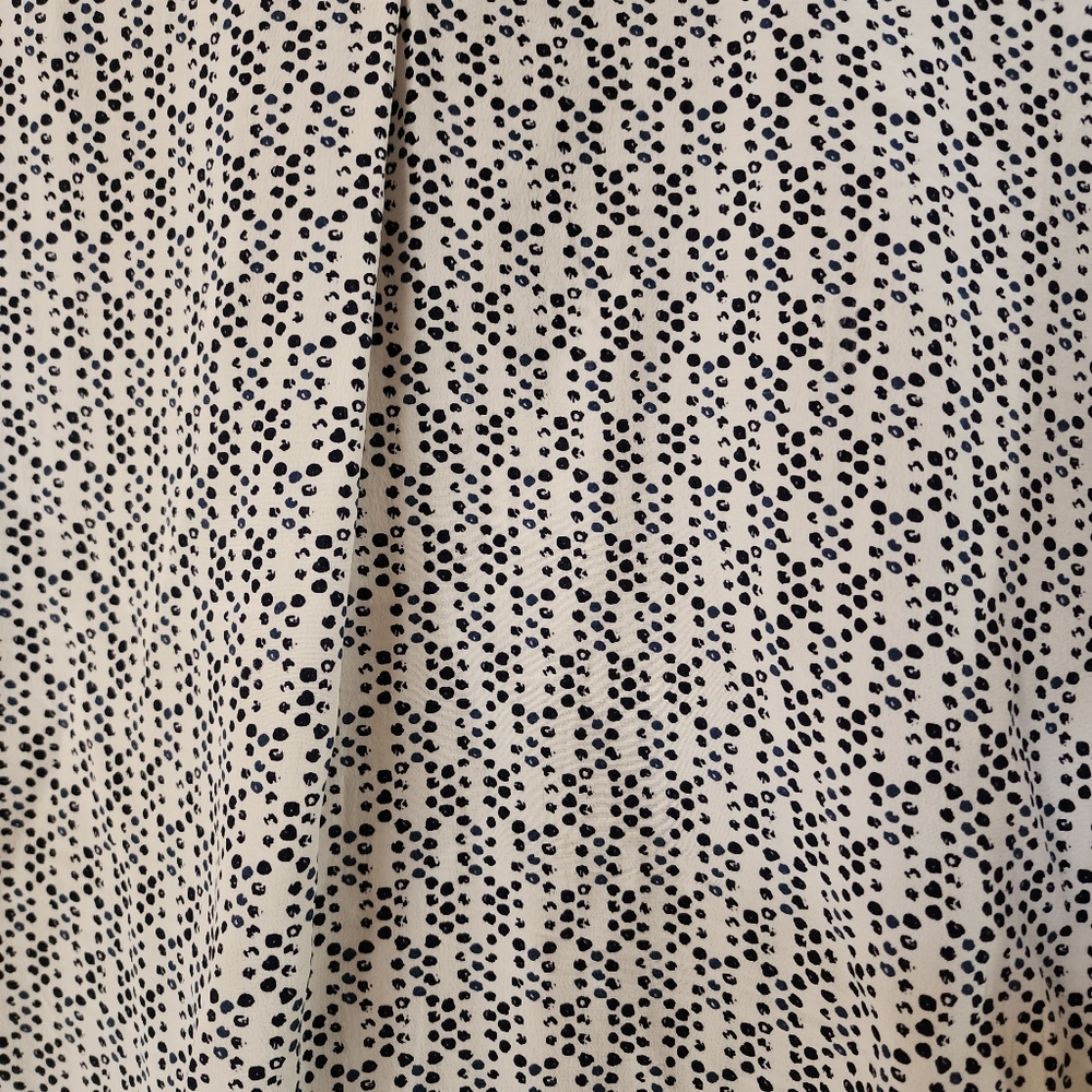 Joie Abstract Dot Print Silk Peasant Blouse Size Large - Picture 5 of 9
